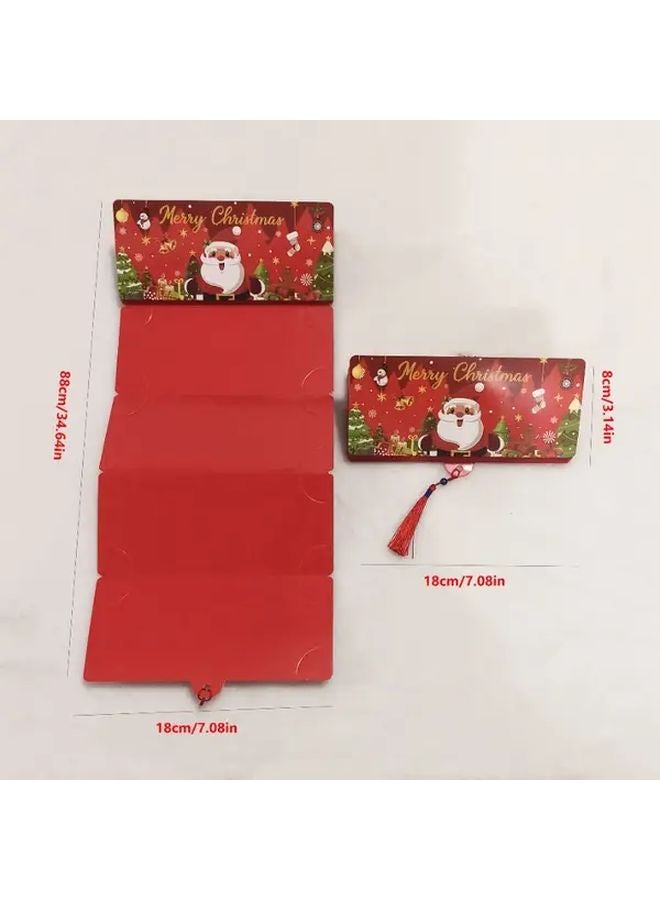 5 Pcs Christmas Cash Bags And Gift Card Holders Set With Santa Snowflake Tree Pattern - Image 3